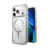 Speck Presidio Perfect Clear Grip for iPhone 17 Pro Case, MagSafe-Compatible, Slim Protective Case, Clear/Clear/Silver