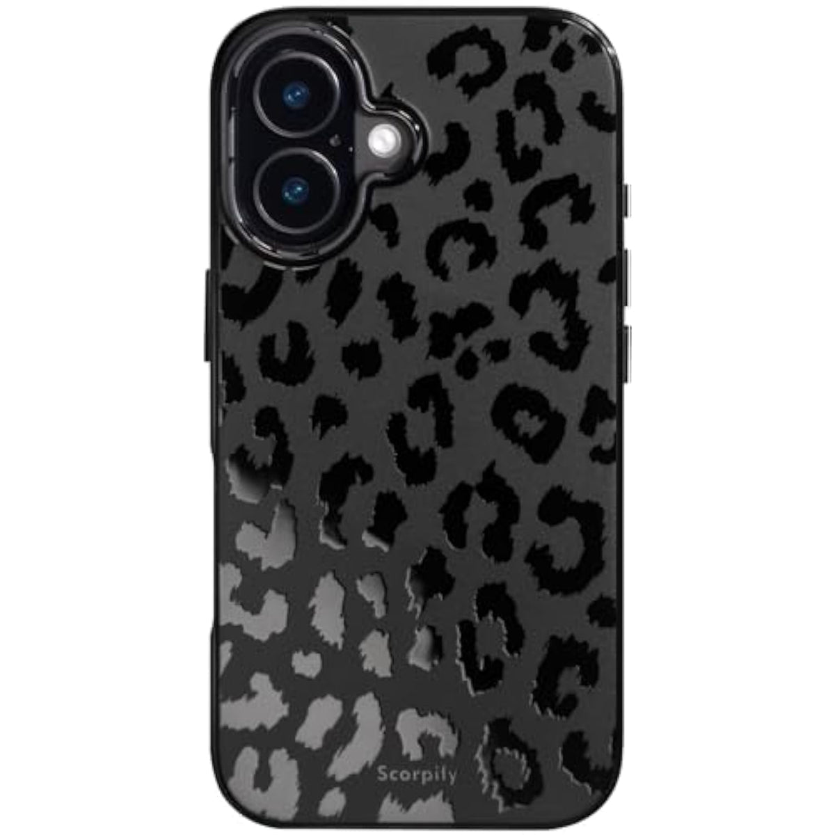 For Iphone 16 Case [Compatible With Magsafe] With Matte Black Leopard Cheetah Print Design, Cute Magnetic Phone Cover For Women Girls And Men, Slim Bumper With Stylish Pattern
