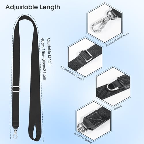 Cell Phone Lanyard 2 Pack-2×Adjustable Crossbody Strap,2×Letter Patches,Universal Neck Strap Compatible with Most Smartphones and Wallets Keys Travel