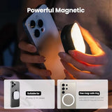 Magnetic Selfie Light for iPhone, Portable Phone Light Ring for iPhone Magsafe, CRI97 360° LED Selfie Fill Light with Mirror for Selfies,