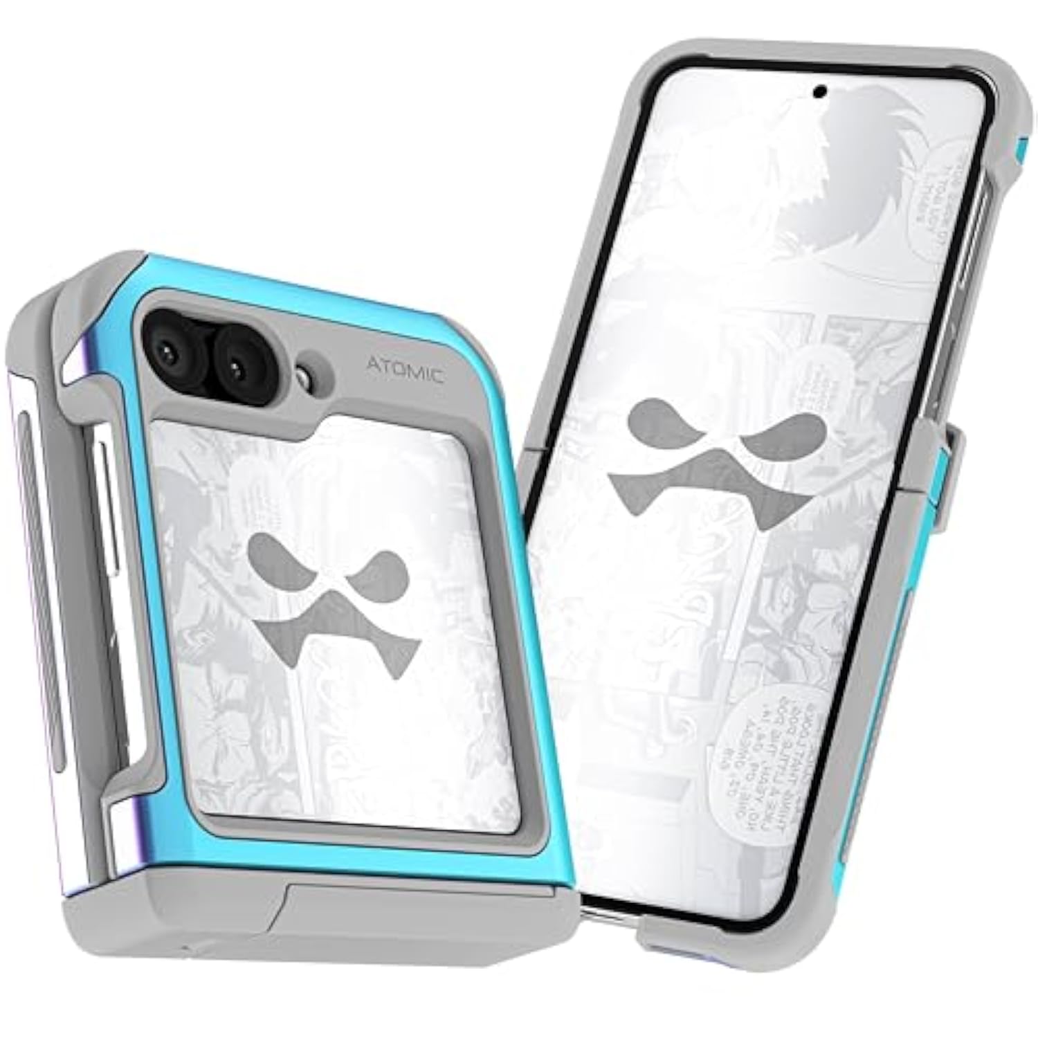 Ghostek Atomic Slim Galaxy Z Flip 6 Case with Built-in Kickstand, Clear Back and Aluminum Metal Bumper Premium Protective Phone Cover Designed for 2024 Samsung Galaxy Z Flip6 (6.7") (Prismatic)