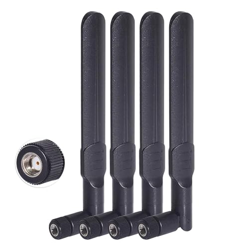 Dual Band Wifi 2.4Ghz 5Ghz 5.8Ghz 8Dbi Mimo Rp-Sma Male Antenna (4-Pack) For Wifi Router Wireless Network Card Usb Adapter Security Ip Camera Video Surveillance Monitor