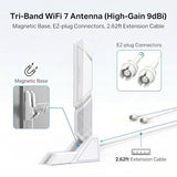 White Wifi 6E Wifi 7 Antenna Magnetic Base New Interface For Asus Wi-Fi 7 Gaming Motherboard Pc Desktop Computer Motherboards Antennas