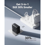 100W Usb C Charger, 3-Port Fast Compact Foldable Gan Charger Block For Macbook Pro/Air, Pixelbook, Thinkpad, Dell Xps, Ipad Pro, Iphone 16/15 Series, Galaxy S24 /S23, And More