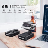 Cell Phone Stand With Wireless Bluetooth Speaker Compatible For Iphone/Samsung/Ipad Tablet, Anti-Slip Design Phone Stand With Hd Surround Sound For Home,Office,Outdoor Etc.