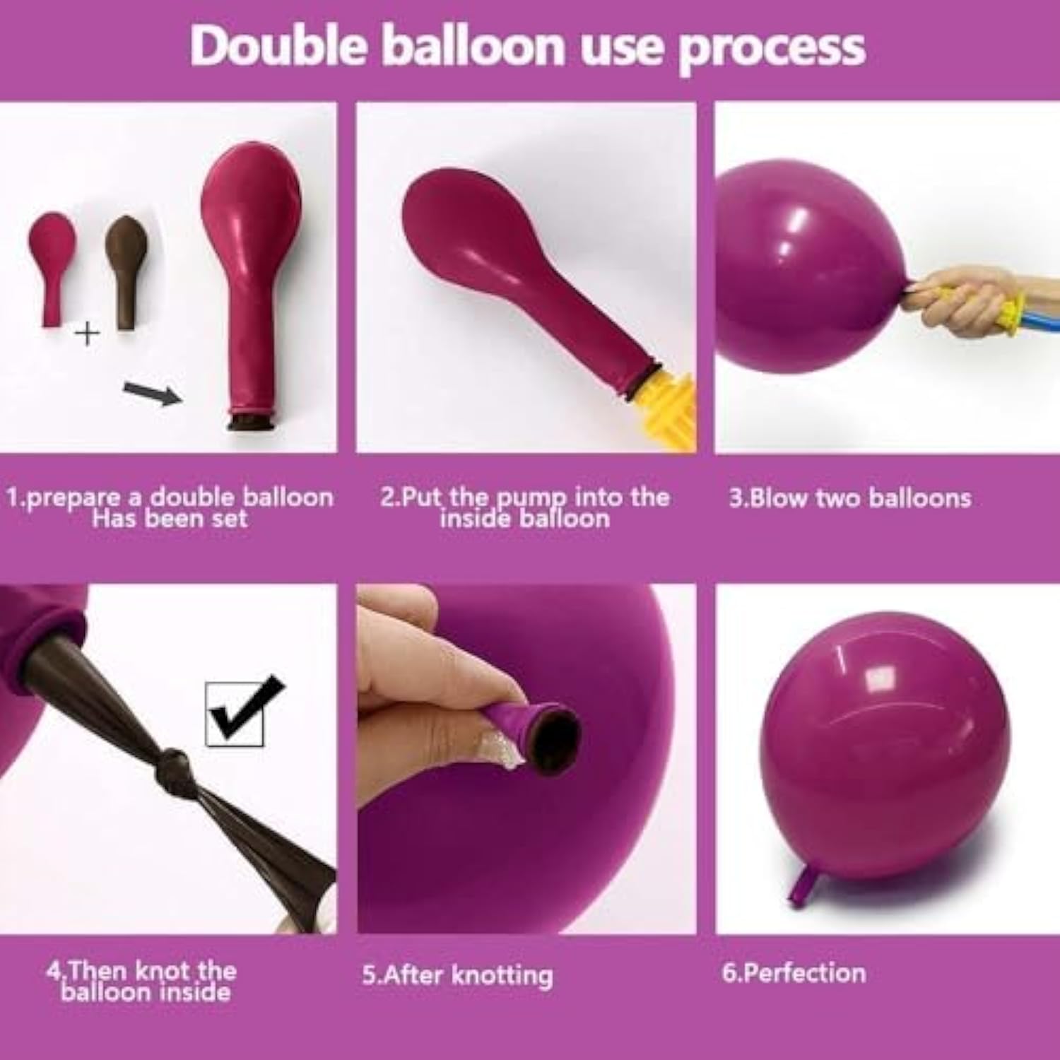 Pink Yellow Balloon Arch - Double Stuffed Hot Pink Purple Balloons Different Size Latex Magenta Balloon Garland For Happy Birthday Baby Shower Wedding Fall Mexican Party Decorations