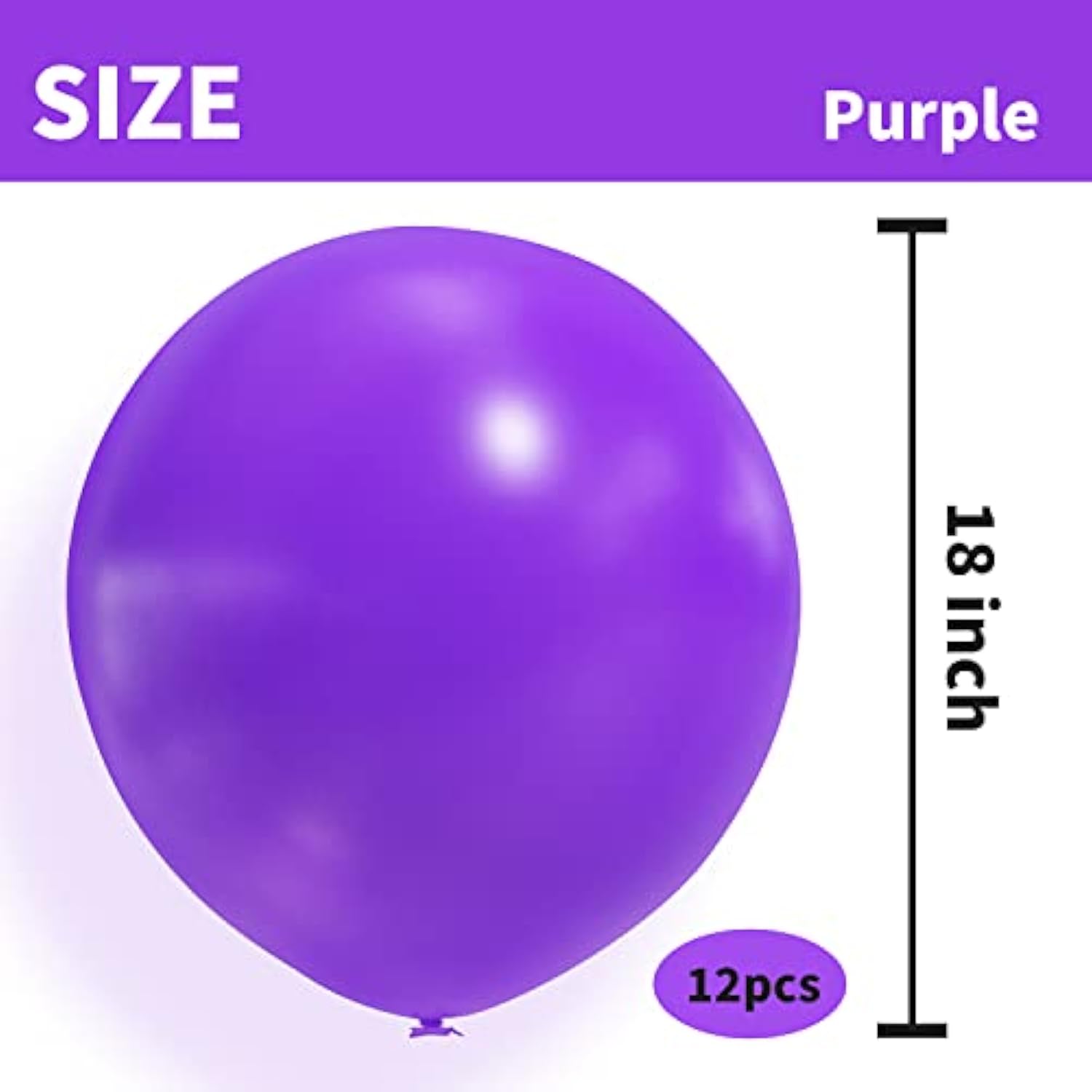 Purple Balloons 18 Inch 12 Pcs Lavender Balloons Matte Purple Latex Balloon For Birthday Valentine Wedding Engagement Halloween Party Decorations