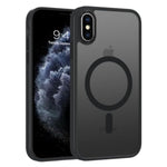 For Iphone X Case, Iphone Xs Phone Case Compatible With Magsafe Wireless Charging Translucent Matte Back Slim Shockproof Anti-Scratch Anti-Yellow Protective Magnetic For Iphone X/Xs Case, Black