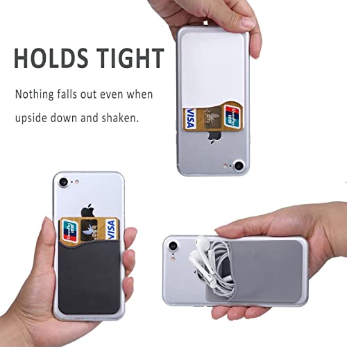 Cell Phone Wallet, Stick on Wallet (3 Pieces) (for Credit Card, Business Card & Id)