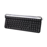Retro Typewriter Mechanical Keyboard With Tablet Stand, 100 Keys Led Backlit, Abs+Pbt Keycaps, Wired/Bluetooth, Blue Switch, Compatible With Windows/Mac/Ios/Android (Black)