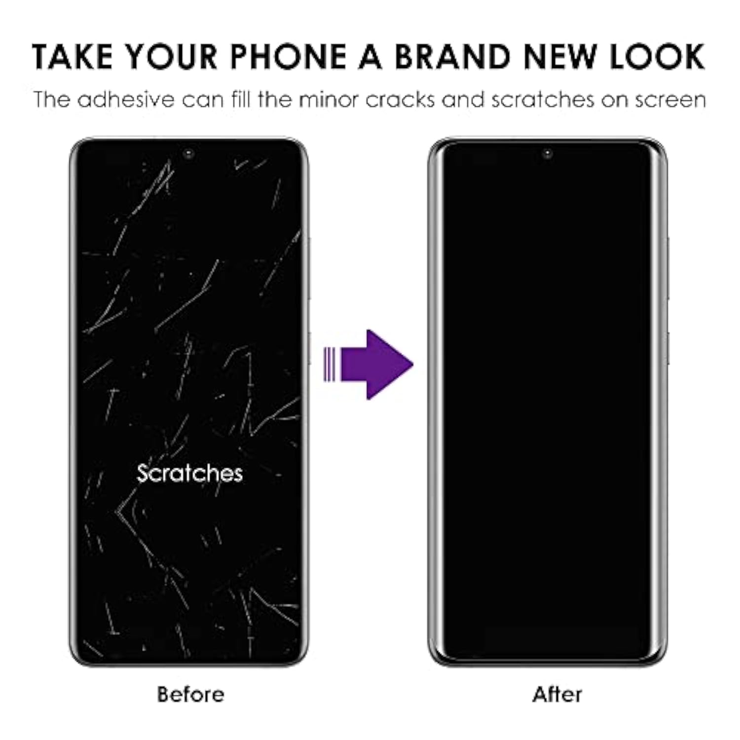 Screen Protector For Samsung Galaxy S20 Plus - 3 Pack, Tempered Glass Uv Set, Full Screen Adhesive, Sensitive And Smooth Touch, Fingerprint-Id Compatible