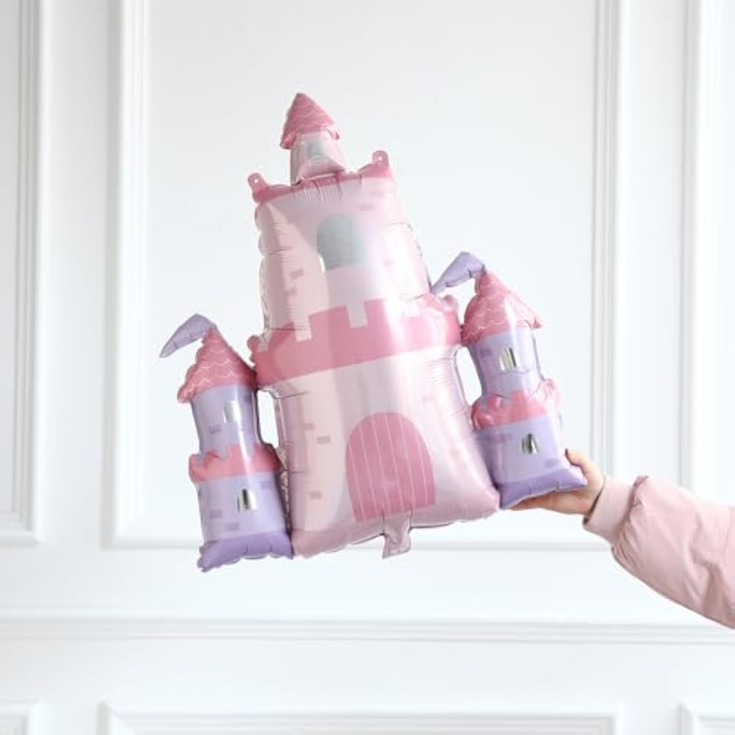 4Pcs Princess Birthday Party Balloons With 30Inch Castle Carriage Foil Balloons For Girl Princess Baby Shower Decorations(4Pcs Set)