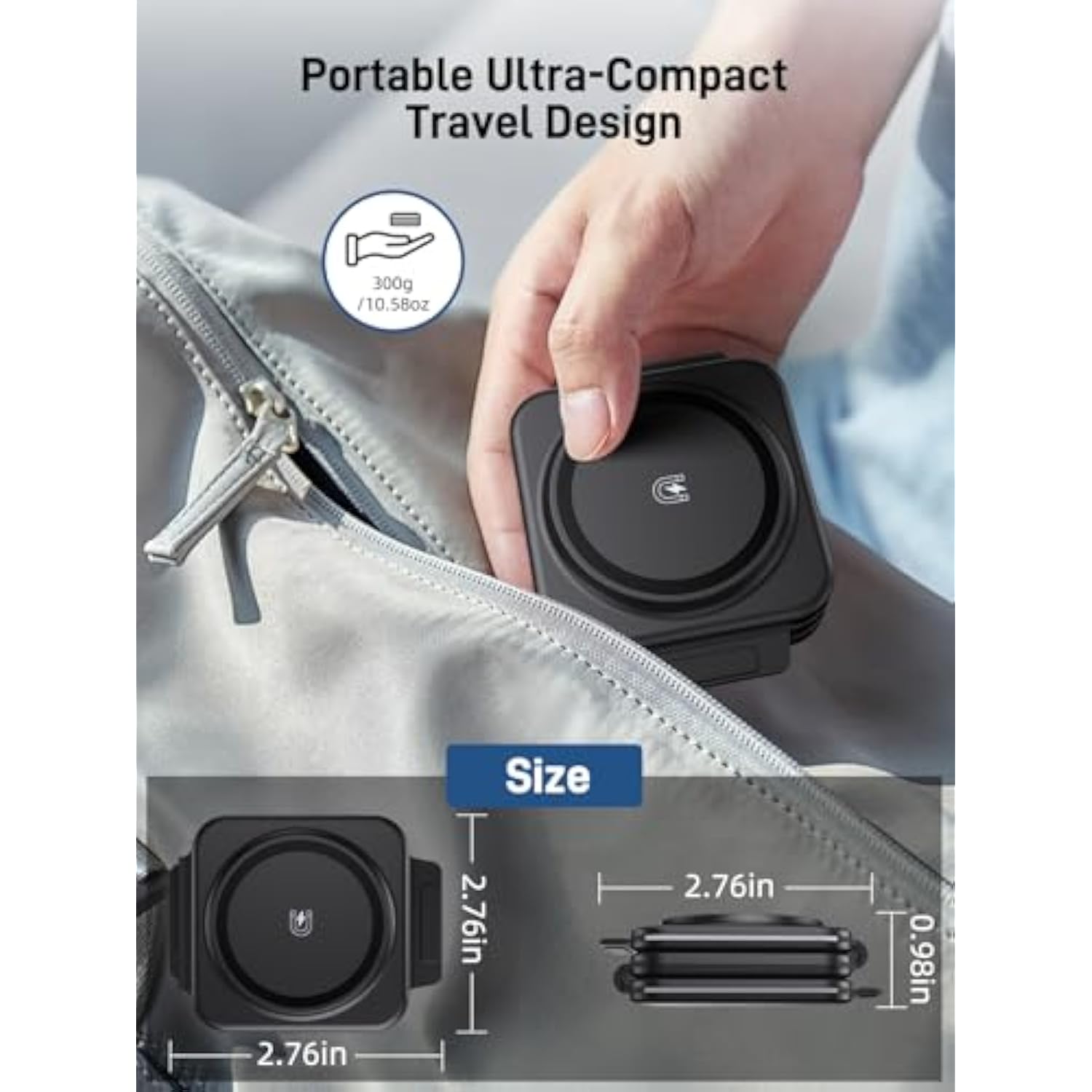 Travel Charger For Samsung Multi Devices, 3 In 1 Charging Station For Samsung Galaxy S25 Ultra/S24 Ultra, Magnetic Foldable Charger For Travel, Wireless Charging Pad For Galaxy Watch 7/Ultra