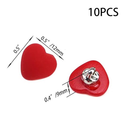 20Pcs Single Hole Heart Shape Buttons Resin Buttons For Sewing Decorat