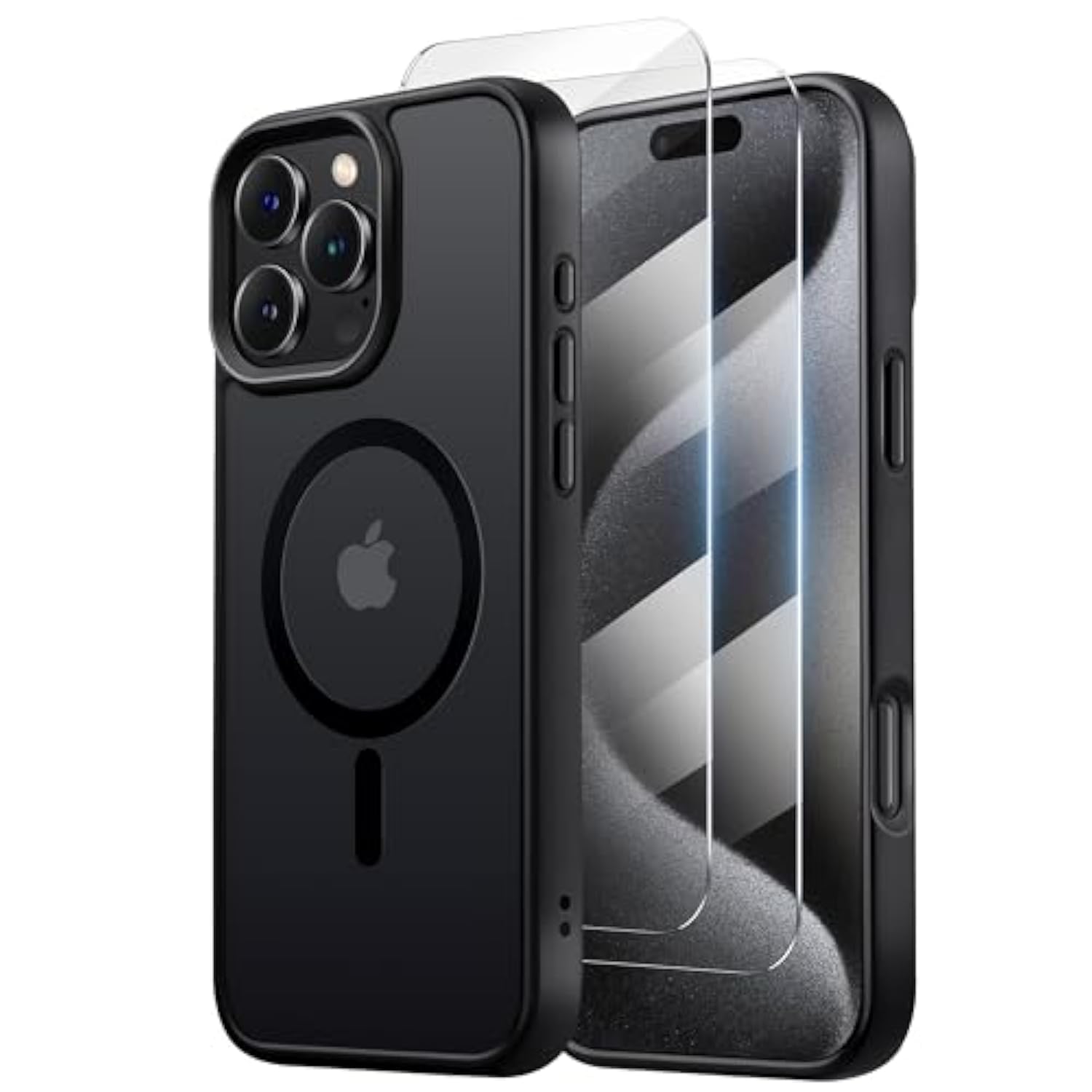 For Iphone 16 Pro Max Pro Max Case,Compatible With Magsafe,[16Ft Drop Resistant][2 Tempered-Glass Screen Protectors] Shockproof Case For Iphone 16 Pro Max Cases 6.9 Inch?Black Set