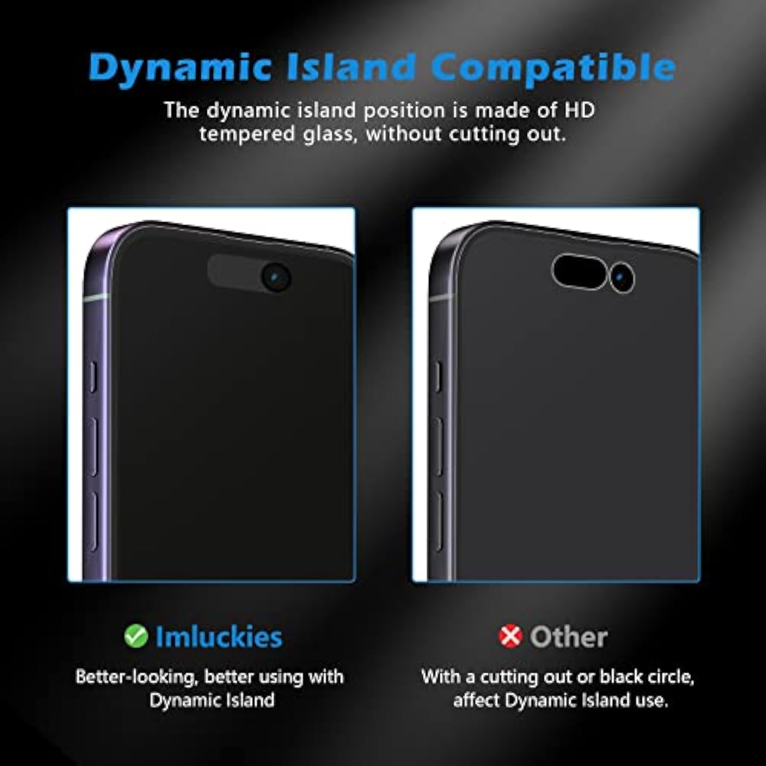 [2 Pack Matte Privacy Screen Protector For Iphone 14 Pro Max, Anti-Glare & Anti Fingerprint, Dynamic Island Compatible, Anti-Spy Private Tempered Glass Smooth Film, Easy Install 6.7"