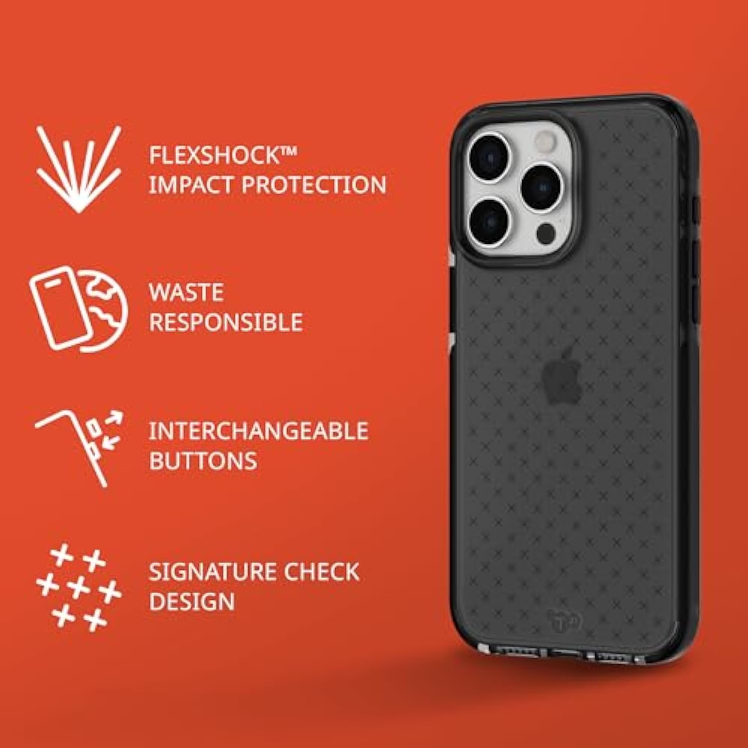 Evo Check Case For Iphone 15 Pro Max - Impact Protection Case - Smokey/Black