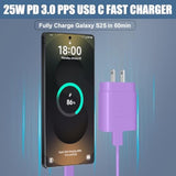 Usb C Charger,25W Super Fast Type C Charger Fast Charging Cable &12Ft Android Phone Fast Charging For Samsung Galaxy S25/S25 Ultra/S24 Ultra/S24/S24+/S23Ultra/S23/S23+/S22/S22 Ultra/S22+/S21Ultra