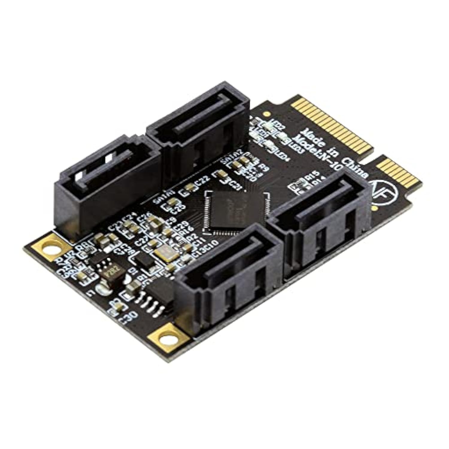cablecc Mini PCI-E PCI Express to 6Gbps Four Ports SATA 3.0 Adapter Converter