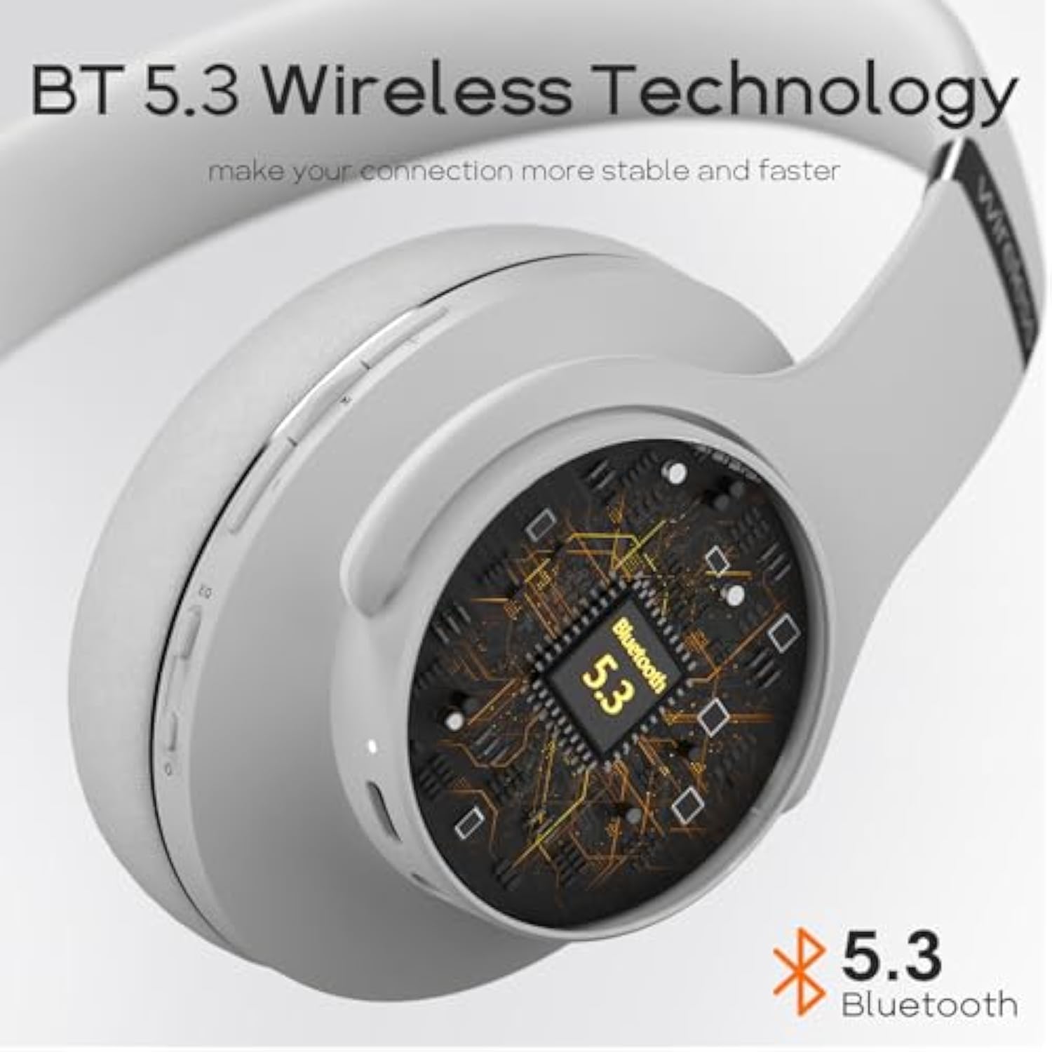 Bluetooth Headphones Over Ear, 90 Hours Playtime Wireless Headphones With 3 Eq