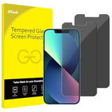JETech Privacy Screen Protector Compatible with iPhone 13 mini 5.4-Inch, Anti Spy Tempered Glass Film, Case Friendly, 2-Pack