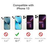 JETech 5 in 1 Case for iPhone 13 6.1-Inch, with 2-Pack Screen Protector and Camera Lens Protector, Non-Yellowing Shockproof Bumper Phone Cover, Full Coverage Tempered Glass Film (Clear)