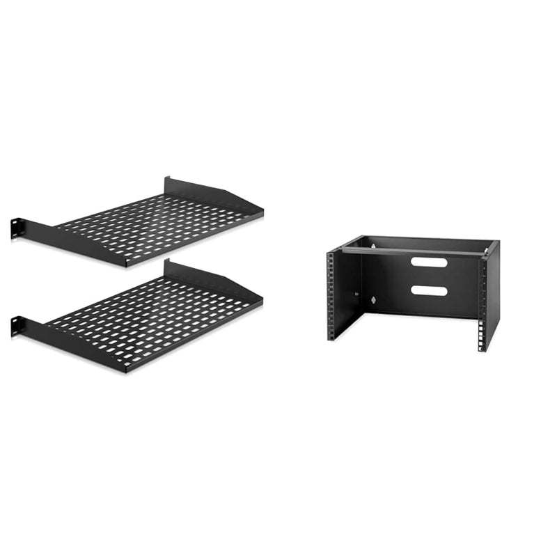 StarTech.com 6U Wall Mount Network Rack - 14 Inch Deep (Low Profile) - 19" Bla