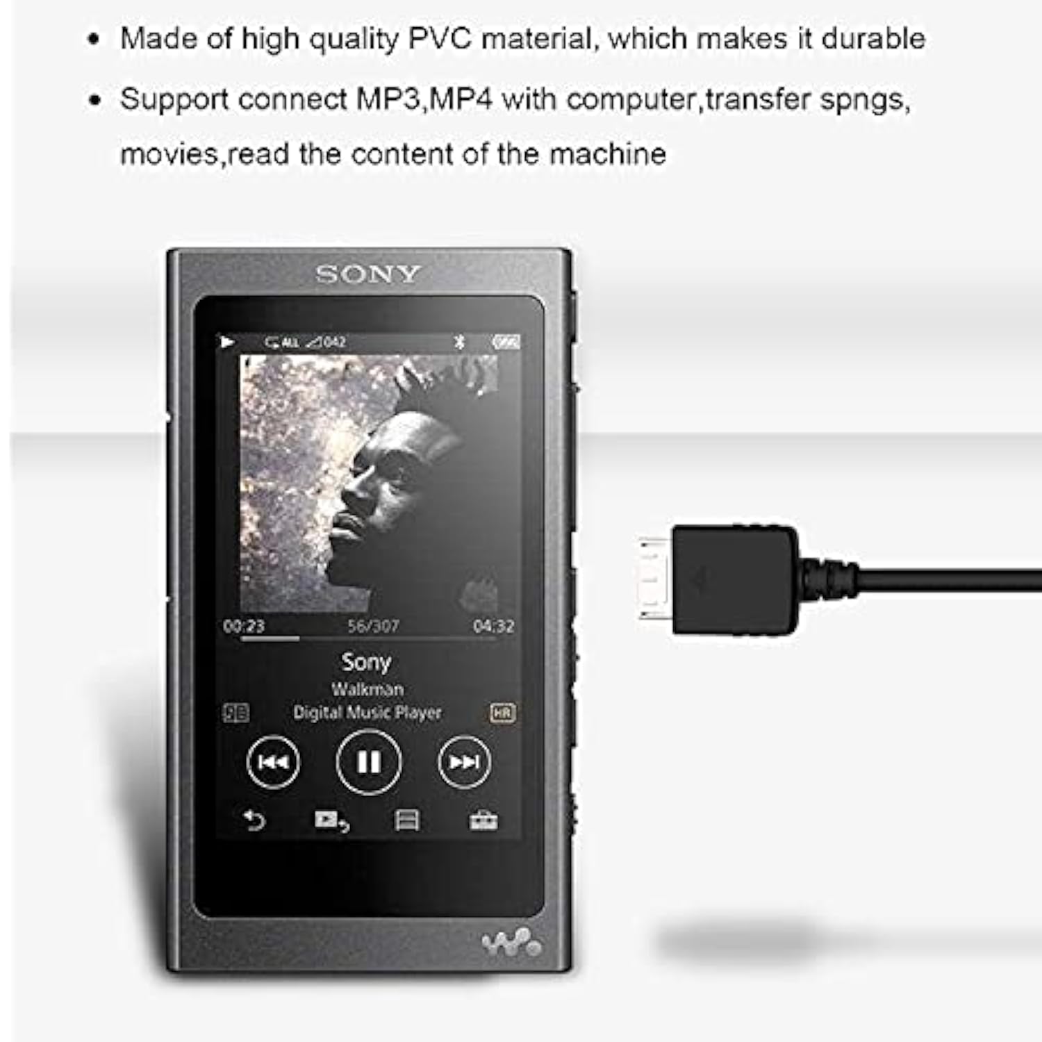 Mp3 Player Charger Cable Compatible With Sony Walkman Nwz Mp3, Charging Cord F