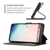 For Samsung Galaxy A50 A50S A30S Case Premium Pu Leather Simple Wallet Case [Card Slots] [Hands-Free Kickstand] [Magnetic Closure] Shockproof Flip Cover For Galaxy A30S/A50/A50S - Black