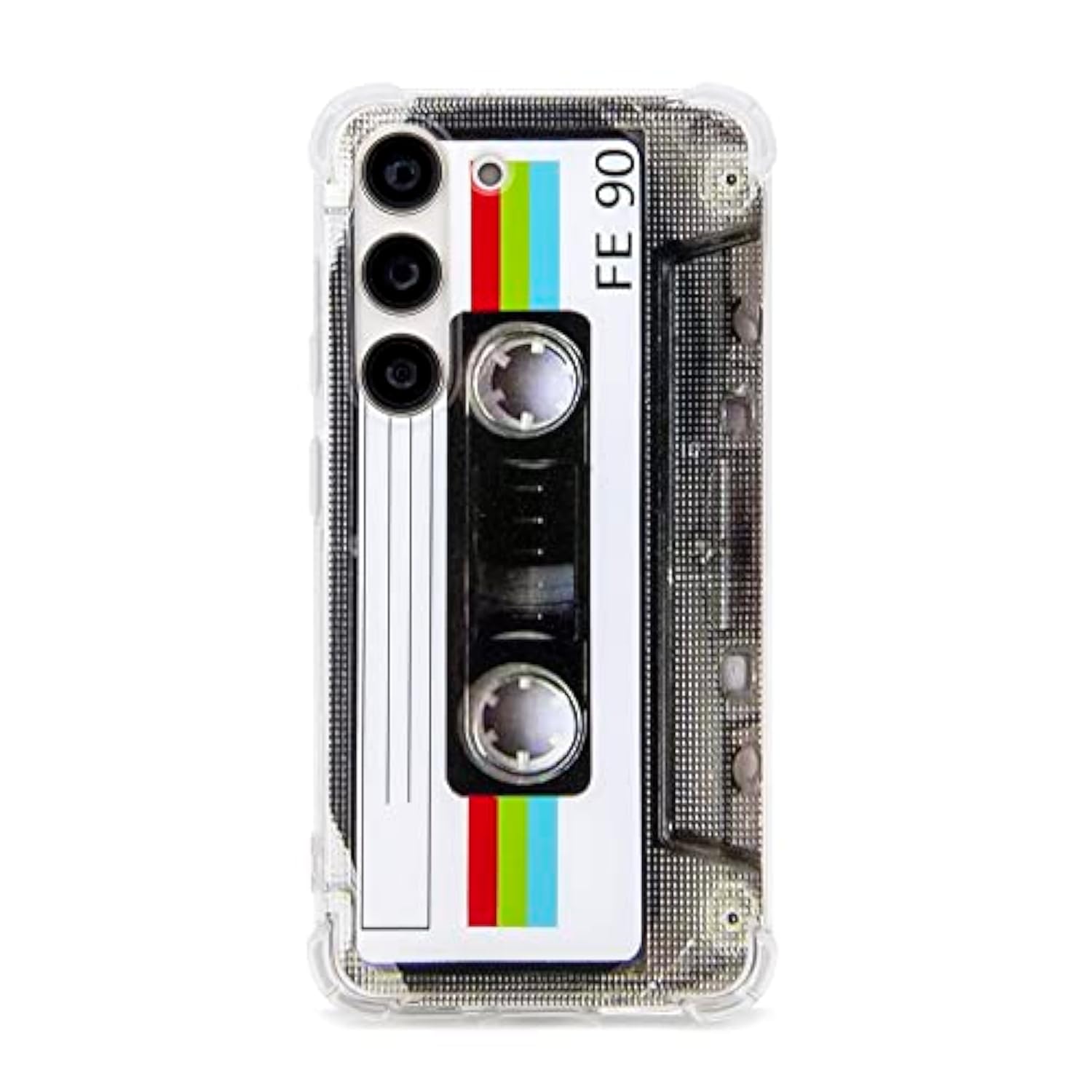 Case For Galaxy S23 With Reinforced Corners Tpu Soft Bumper Retro Cassette Tape Case Compatible With Samsung Galaxy S23