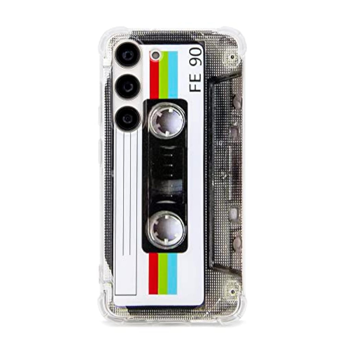 Case For Galaxy S23 With Reinforced Corners Tpu Soft Bumper Retro Cassette Tape Case Compatible With Samsung Galaxy S23