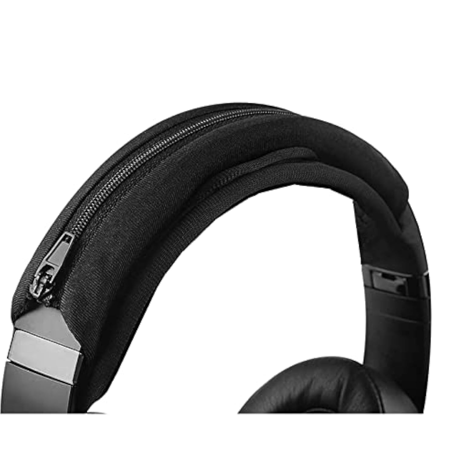 Headband Pad Set Headband Protector With Zipper Compatible With Skullcandy Bose B Jbl Ath Hyperx Headphones (Fabric Black)