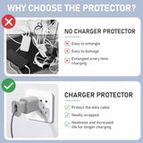 Silicone Charger Protector Cord Wrap 4-Pack 2 In 1, 4 Pcs Usb Data Cable Protector, 18W/20W Usb-C Charger Snapback Charger Winder, Power Adapter Case-1.66 X 1.12 Inches (Charger Not Included)