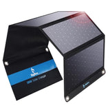 [Upgraded] 3 Usb Ports 28W Solar Charger(5V/4.8A Max), Portable Foldable Solar Panel For Camping, Ip44 Waterproof, Compatible With Iphone 11/Xs/Xs Max/Xr/X/8/7, Ipad, Samsung Galaxy Lg Etc.