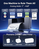 Bluetooth Shipping Label Printer, Wireless Thermal Label Printer For Small Business, Desktop Label Printers For Shipping Packages, Compatible With Android, Macos Tik Tok, Shopify, Etsy, Usps