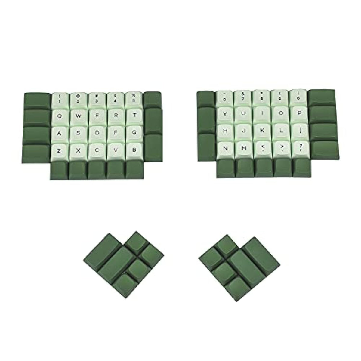 Zda Similar To Xda Keycaps Thick Pbt Matcha Dye-Sublimation Keycap Set For Erg