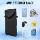 Neoprene Phone Sleeve Pouch Case Bag for Men Women w/Crossbody Strap/Neck Lanyard for iPhone 17/16/15/14 Pro Max,  S25?Pixel 10