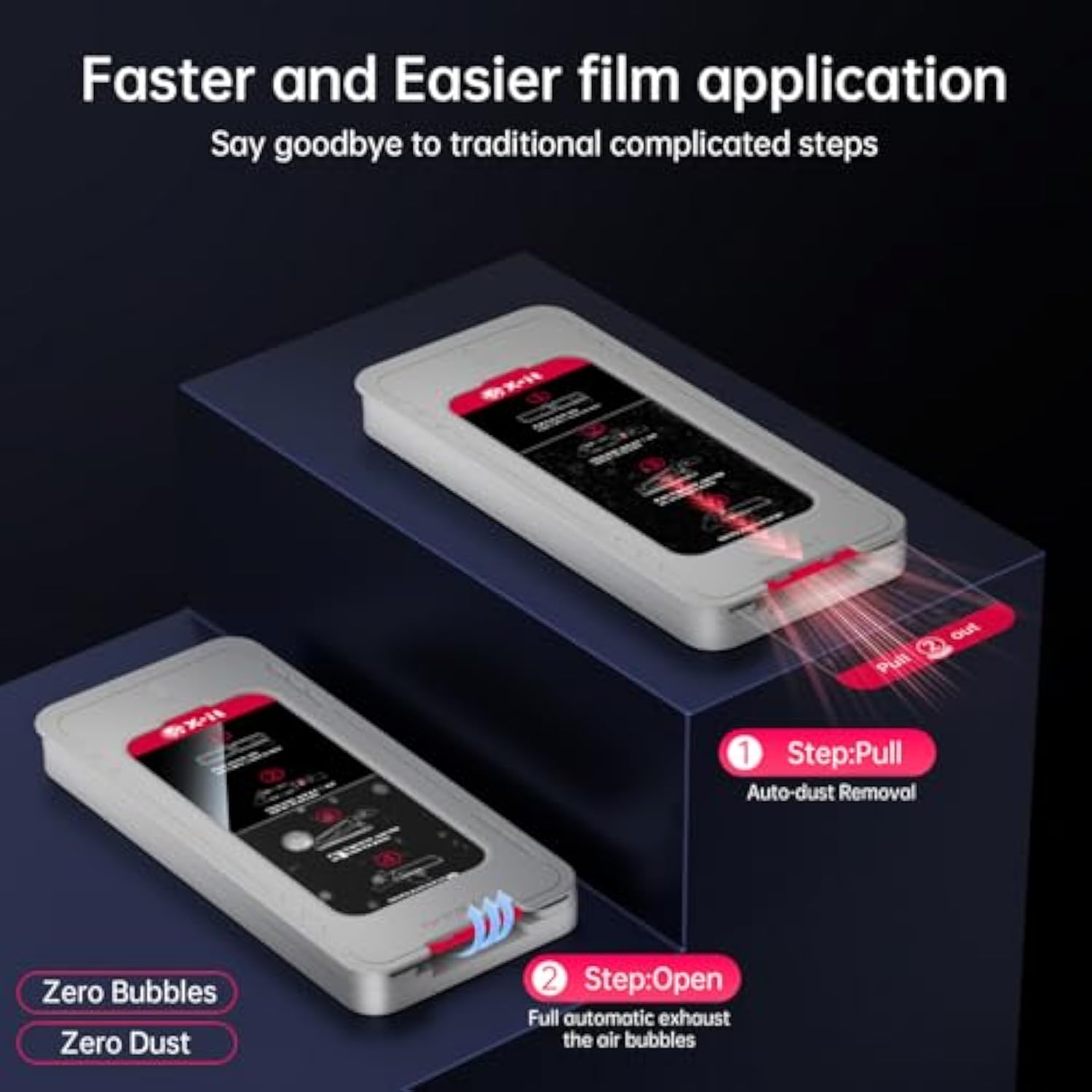 2-Pack Privacy Screen Protector For Iphone 16 Pro Max(6.9"), 9H+ Tempered Glass, Auto-Dust Removal, Military Grade Protection, Bubble-Free, Full Coverage, Case Friendly