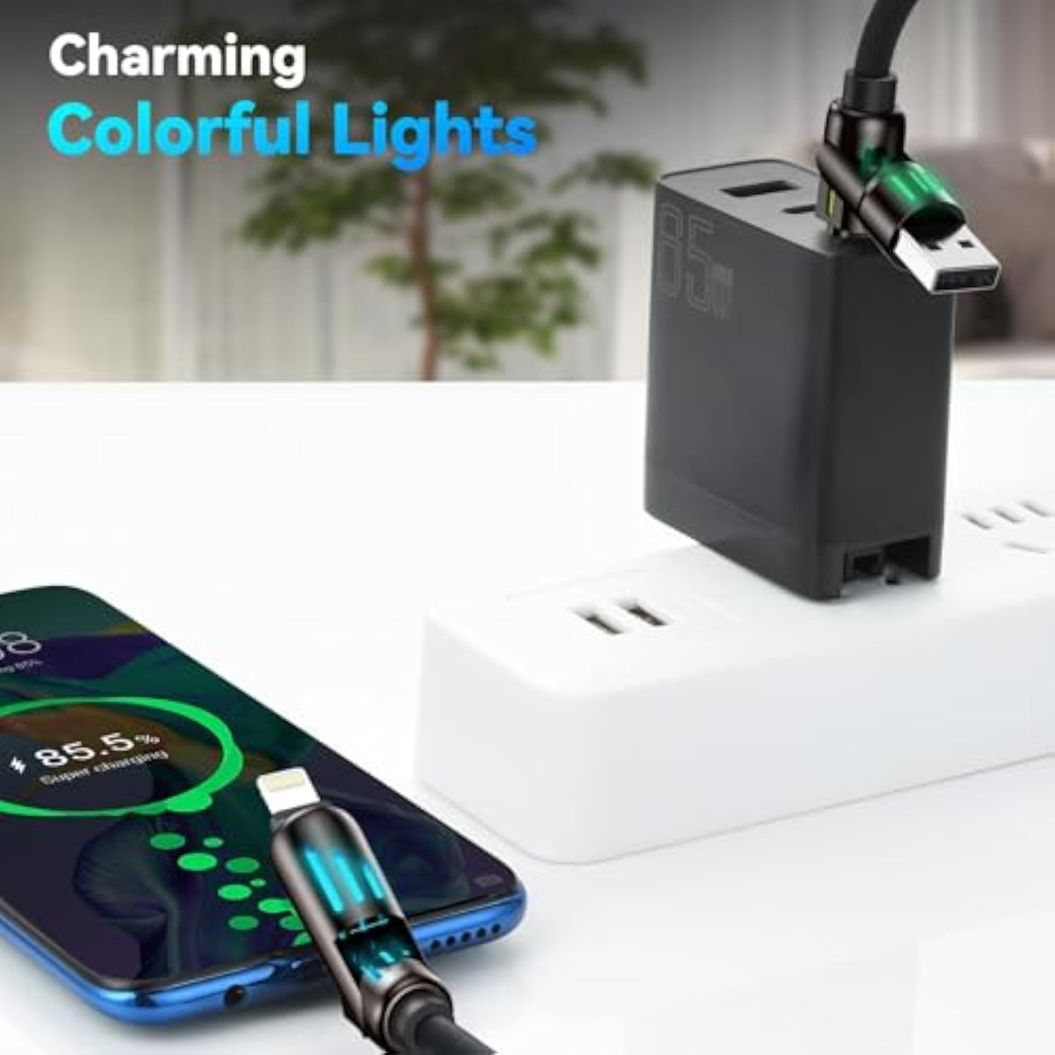 4 In 1 Charging Cable 240W, Type C Charger Fast Charging Cable, Usb To Usb C Cable Nylon Braided Usb A/C To C/Lightning Multi Iphone Charger Cord For Iphone 16 15 14 13, 6.6Ft/2M