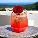 40 Count Diamond Unbreakable Stemless Plastic Wine Champagne Whiskey Glasses Elegant Durable Disposable Indoor Outdoor Ideal For Home, Office, Bars, Wedding, 12 Ounce Cups Gold Rim (Gold)