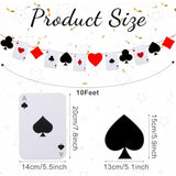 Poker Theme Party Decorations 10 Ft Pre-Strung Poker Birthday Banner Hanging Dice Garland For Game Night Bachelorette Theme Party Favors Graduation Supplies(Classic Style)