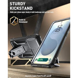 Spartan Case For Galaxy S25 Edge 6.7", [Slide Camera Cover] [Screen Protector Works With Fingerprint Id] Military Grade Rugged Shockproof S25 Edge Phone Case With Kickstand, Metallic Gun Metal