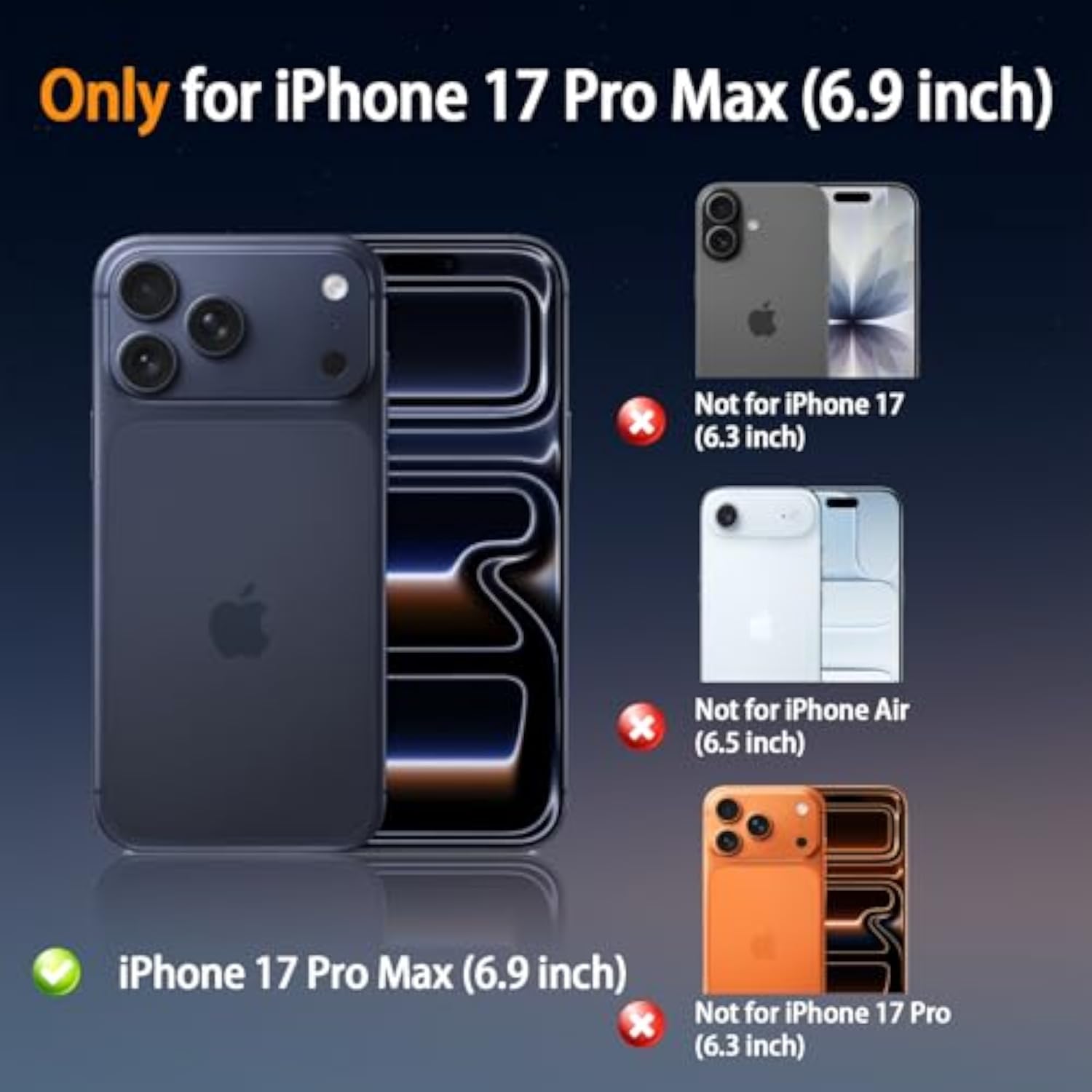 Magnetic Phone Case for iPhone 17 Pro Max with Screen Protector - Mil-Grade Drop Protection, Magsafe Compatible, Shockproof, Slim, Translucent Matte Finish, Black