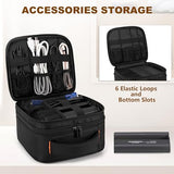 Double Layer Photo Printer Case Compatible With Canon Selphy Cp1500/Cp1300/Cp1200, Portable Printer Camera Storage Bag With Multiple Pockets, Bag Only