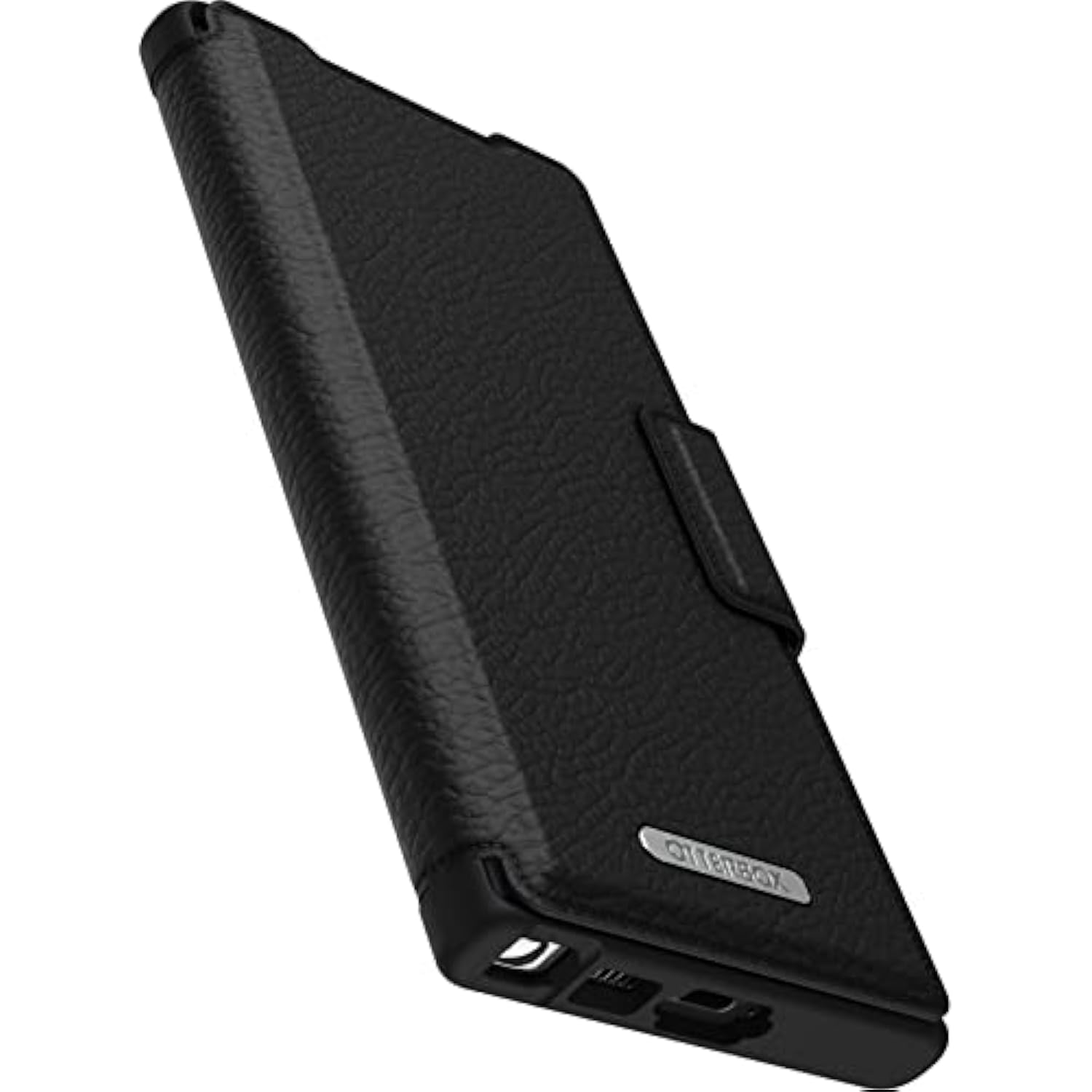 OtterBox Strada Case for Samsung Galaxy S23 Ultra, Shockproof, Drop Proof, Premium Leather Protective Folio with Two Card Holders, 3X Tested to Military Standard, Black