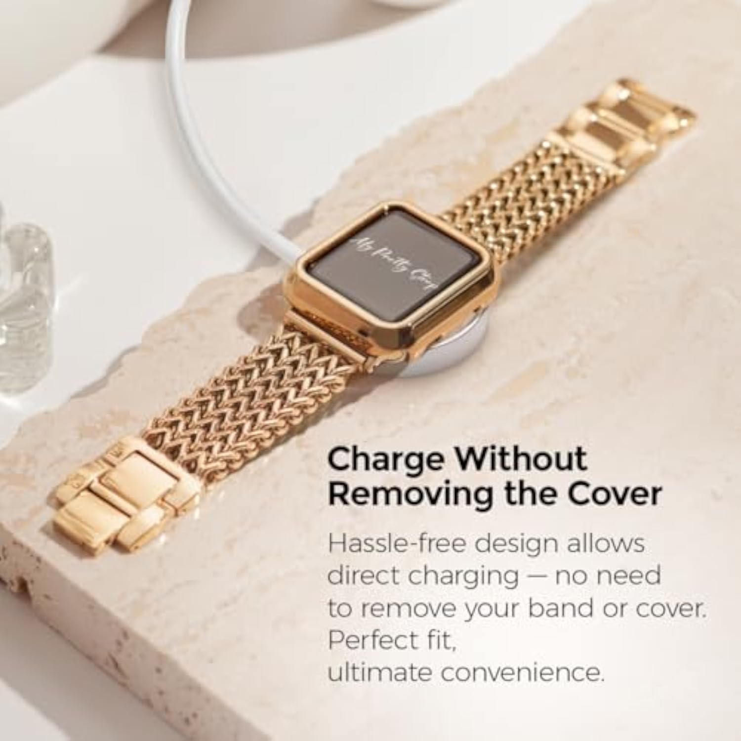 Luxury Metal Protective Case for Apple Watch - Scratch-Resistant - Compatible with 38/40/41/42/44/45/49mm Models - Gold, Rose Gold, Silver