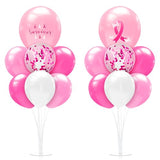 2 Set Pink Breast Cancer Awareness Balloons, Table Decorations