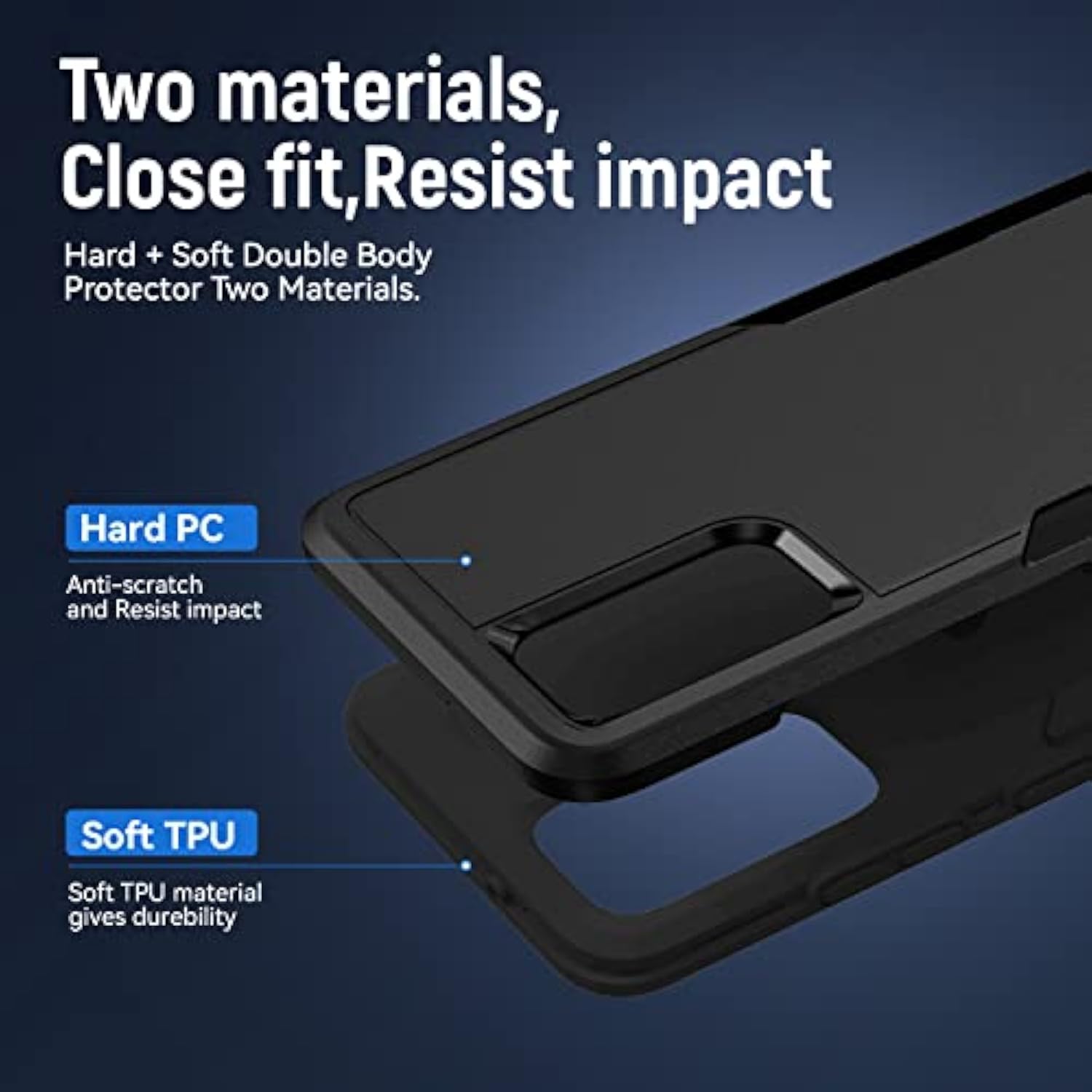 For Galaxy S20 Plus Case, With Hd Screen Protector [Military Grade Drop Tested] Heavy-Duty Tough Rugged Shockproof Protective Case For Samsung S20 Plus, Black