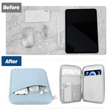 MoKo 9-11 Inch Tablet Sleeve Case, Fits 11inch iPad Air M3, iPad A16 2025, Pro 11 M4, iPad 10/9/8/7th, Galaxy Tab S9/S8/A8/A7, Protective Bag Carrying Case with Pocket, Misty Blue