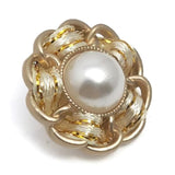 Faux Pearl Sewing Shank Buttons Hollow Edge White Ribbon Interweave Me